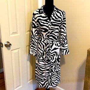 Zebra print dress black/white